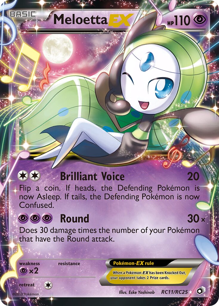 Meloetta-EX 011 — Legendary Treasures (Radiant Collection) (English Pokémon TCG card)