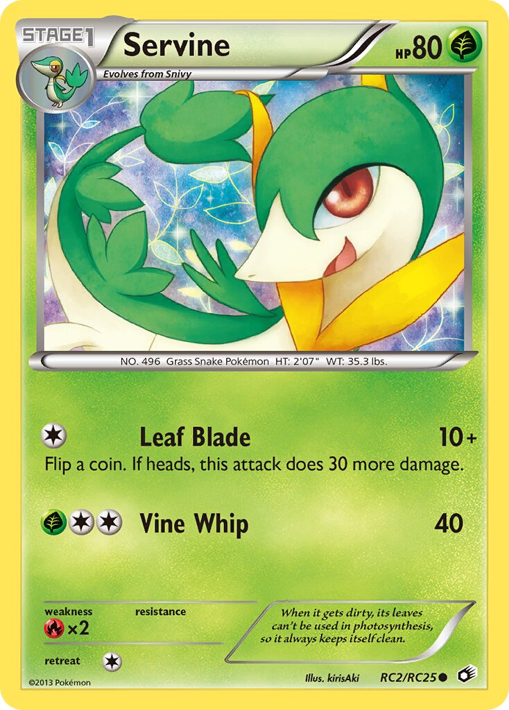 Servine 002 — Legendary Treasures (Radiant Collection) (English Pokémon TCG card)