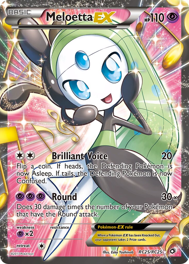 Meloetta-EX 025 — Legendary Treasures (Radiant Collection) (English Pokémon TCG card)