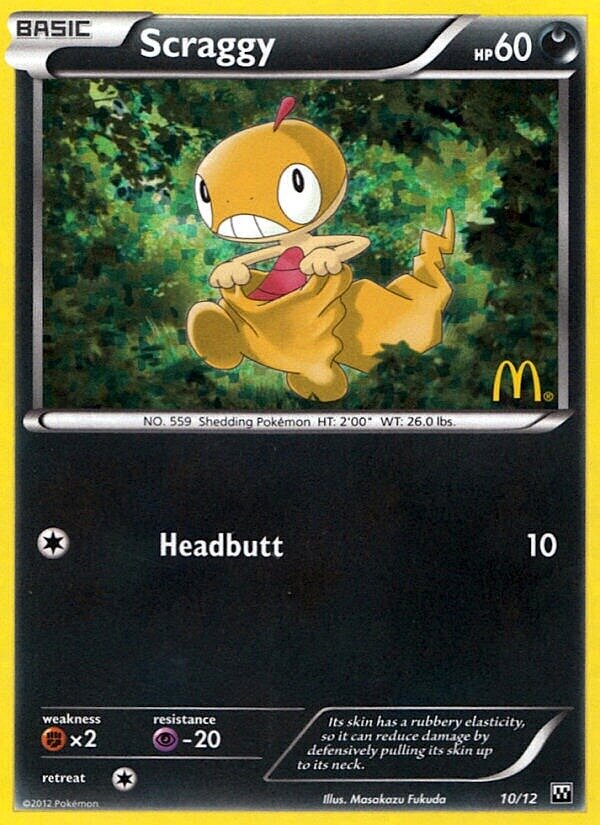 Scraggy 010/12 — Collezione McDonald's 2012 (Italian Pokémon TCG card)