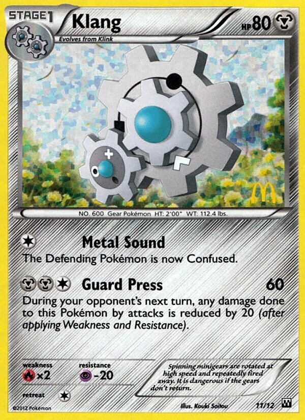 Klang 011/12 — Collezione McDonald's 2012 (Italian Pokémon TCG card)