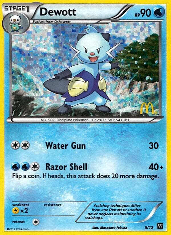 Dewott 005/12 — Collezione McDonald's 2012 (Italian Pokémon TCG card)