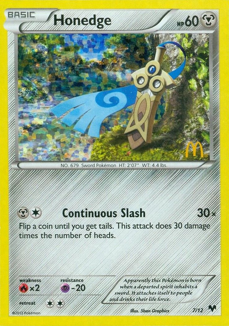 Honedge 007/12 — McDonald's Collection 2014 (English Pokémon TCG card)