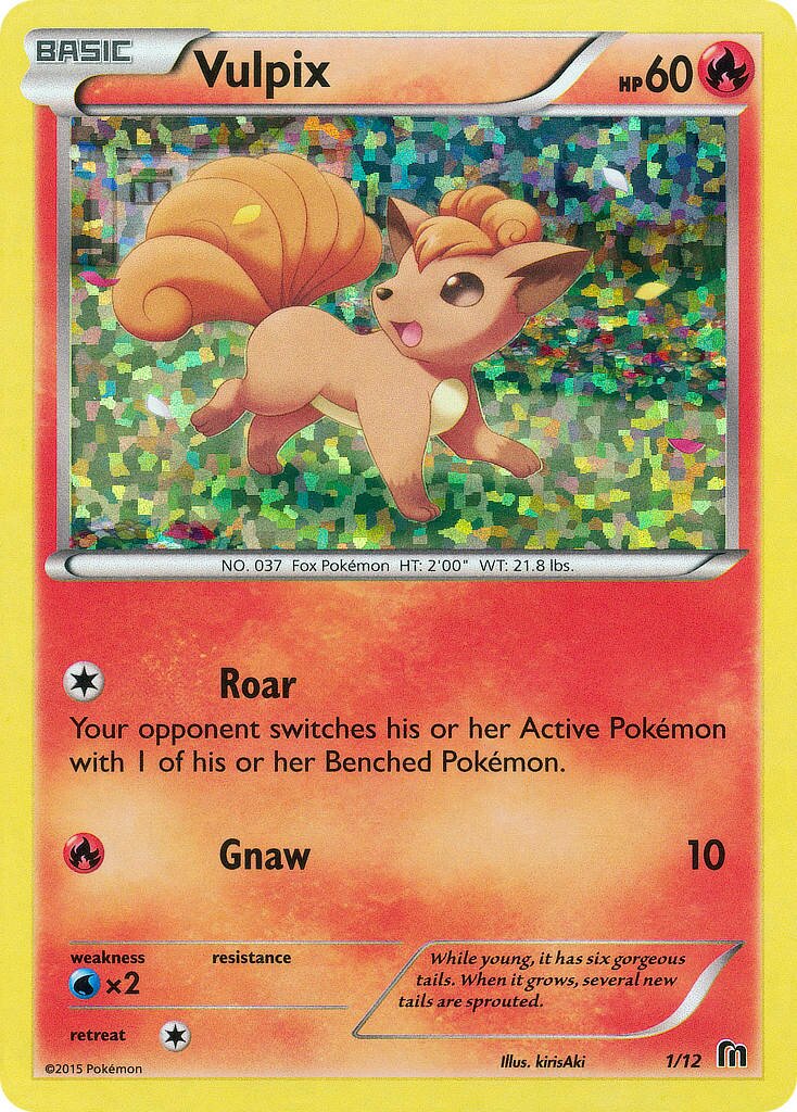 Vulpix 001/12 — Collezione McDonald's 2016 (Italian Pokémon TCG card)