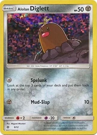 Alolan Diglett 009/12 — Collezione McDonald's 2017 (Italian Pokémon TCG card)