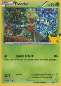 Treecko 003/25 — McDonald's 25th Anniversary (2021): Additionals (English Pokémon TCG card)
