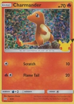 Charmander 009/25 — McDonald's 25th Anniversary (2021): Additionals (English Pokémon TCG card)