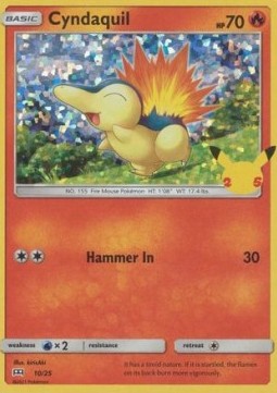 Cyndaquil 010/25 — McDonald's 25th Anniversary (2021): Additionals (English Pokémon TCG card)