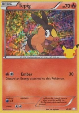 Tepig 013/25 — McDonald's 25th Anniversary (2021): Additionals (English Pokémon TCG card)
