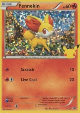 Fennekin 014/25 — McDonald's 25th Anniversary (2021): Additionals (English Pokémon TCG card)