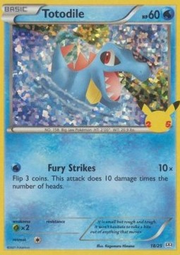 Totodile 018/25 — McDonald's 25th Anniversary (2021): Additionals (English Pokémon TCG card)