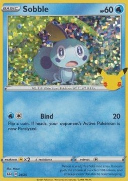 Sobble 024/25 — McDonald's 25th Anniversary (2021): Additionals (English Pokémon TCG card)