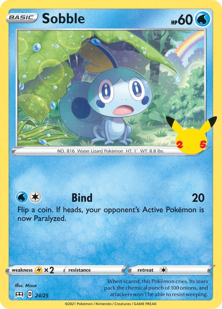 Sobble 024/25 — McDonald's 25th Anniversary (2021) (English Pokémon TCG card)