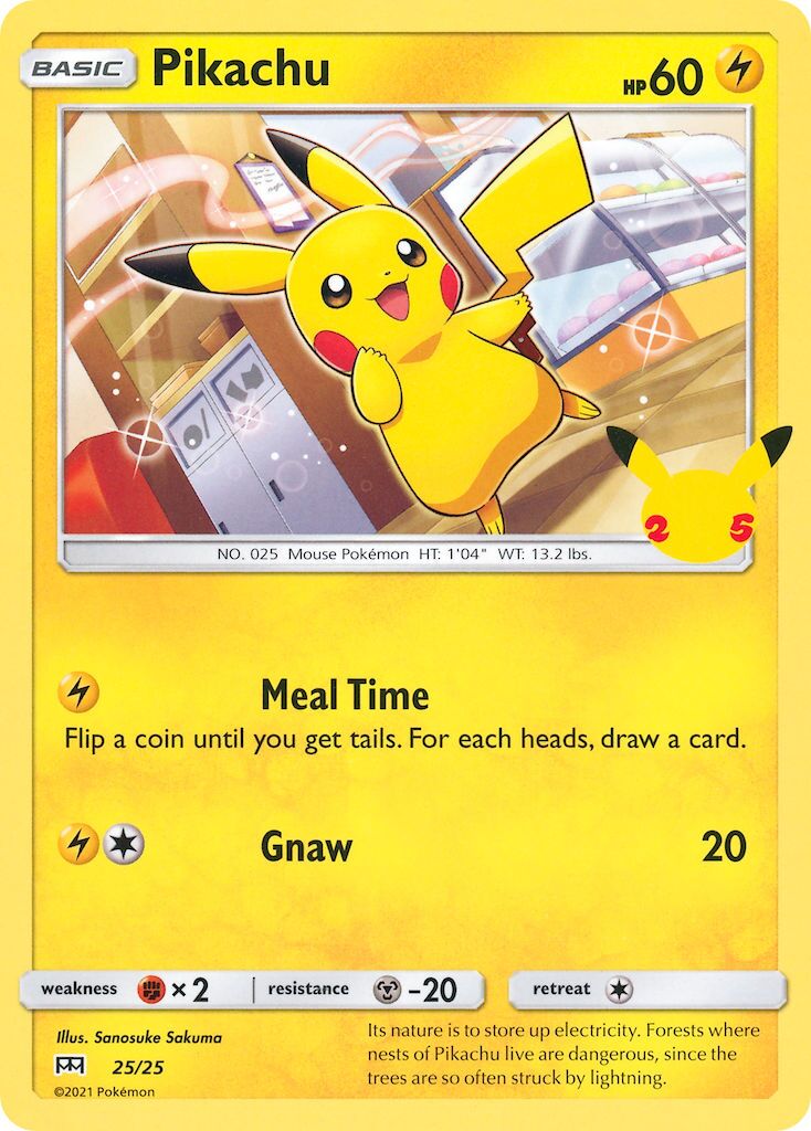 Pikachu 025/25 — McDonald's 25th Anniversary (2021) (English Pokémon TCG card)