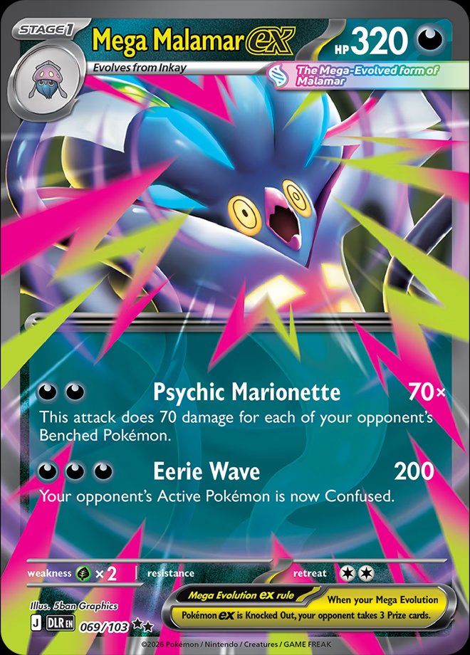 Mega Malamar ex 069 — Delta Reign (English Pokémon TCG card)