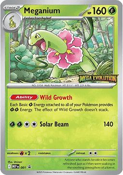 Meganium 001 — Mega Evolution Promos (English Pokémon TCG card)