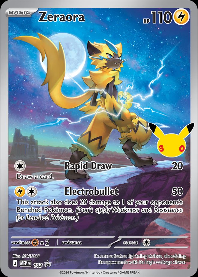 Zeraora 103 — Mega Evolution Promos (English Pokémon TCG card)