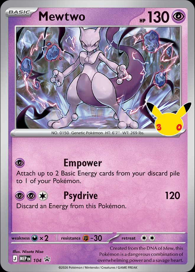 Mewtwo 104 — Mega Evolution Promos (English Pokémon TCG card)