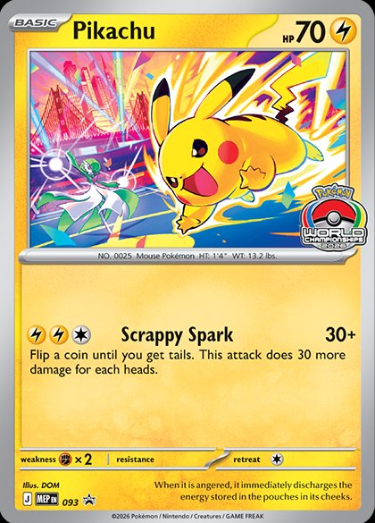 Pikachu 93 — Mega Evolution Promos (English Pokémon TCG card)