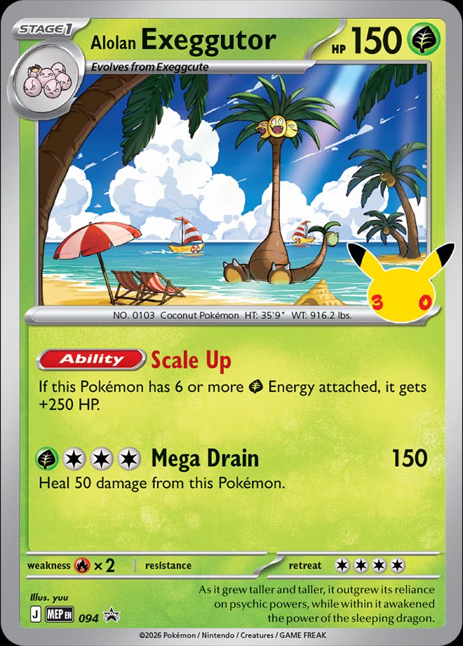 Alolan Exeggutor 94 — Mega Evolution Promos (English Pokémon TCG card)