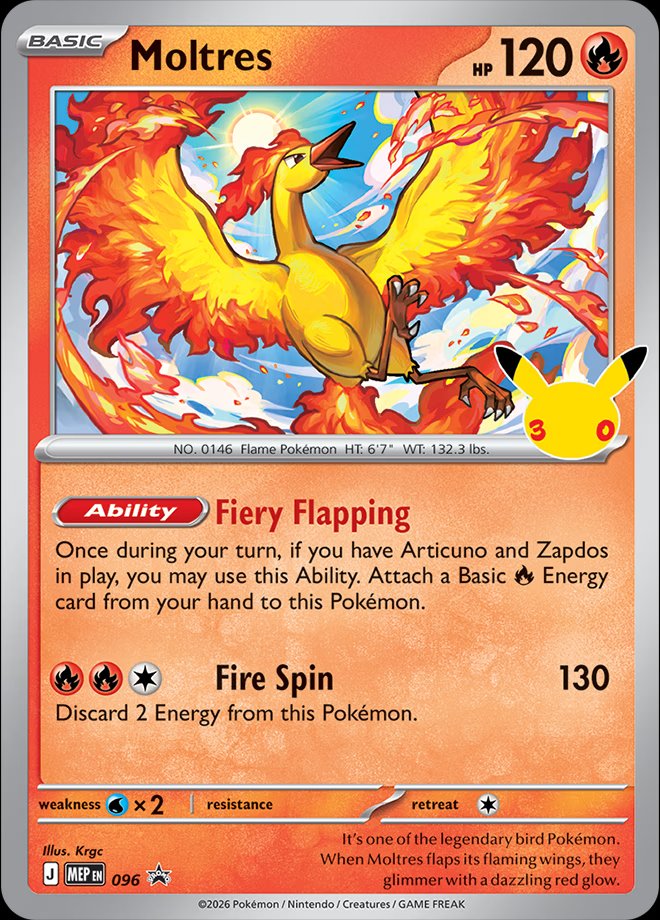 Moltres 96 — Mega Evolution Promos (English Pokémon TCG card)