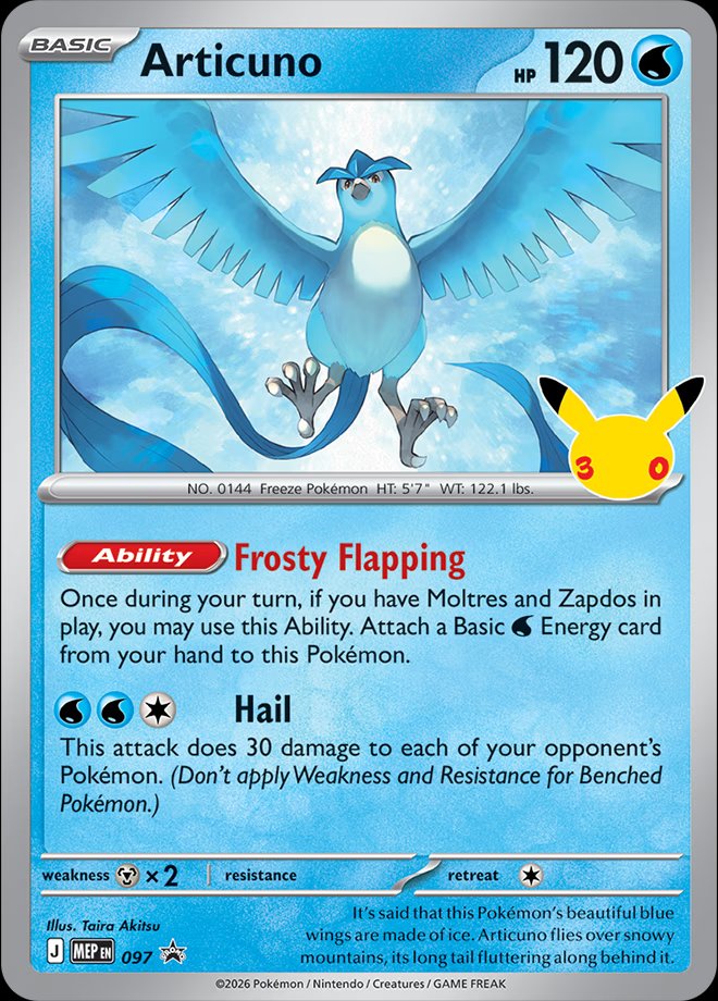 Articuno 97 — Mega Evolution Promos (English Pokémon TCG card)