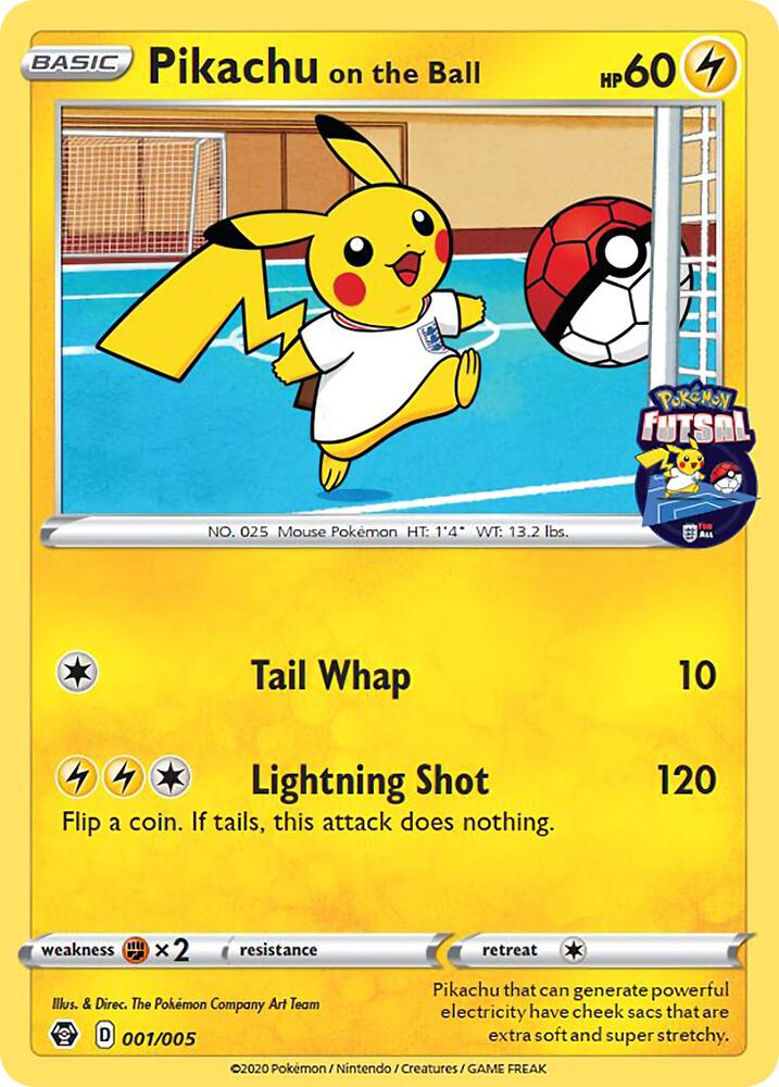 Pikachu on the Ball 001/005 — Miscellaneous Cards & Products (English Pokémon TCG card)
