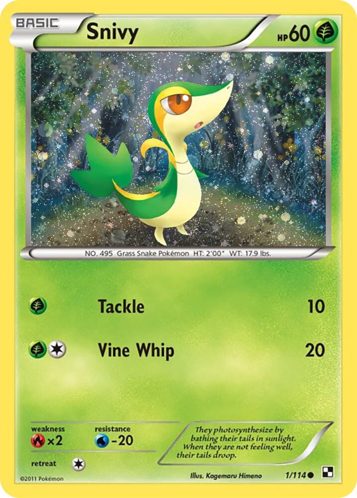 Snivy 001/114 — Miscellaneous Cards & Products (English Pokémon TCG card)