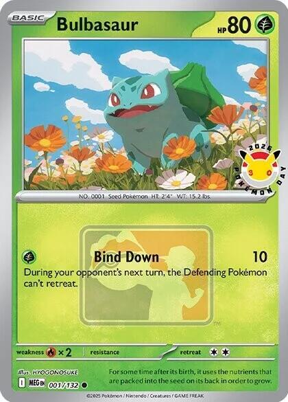 Bulbasaur (Pokemon Day 2026) 001/132 — Miscellaneous Cards & Products (English Pokémon TCG card)
