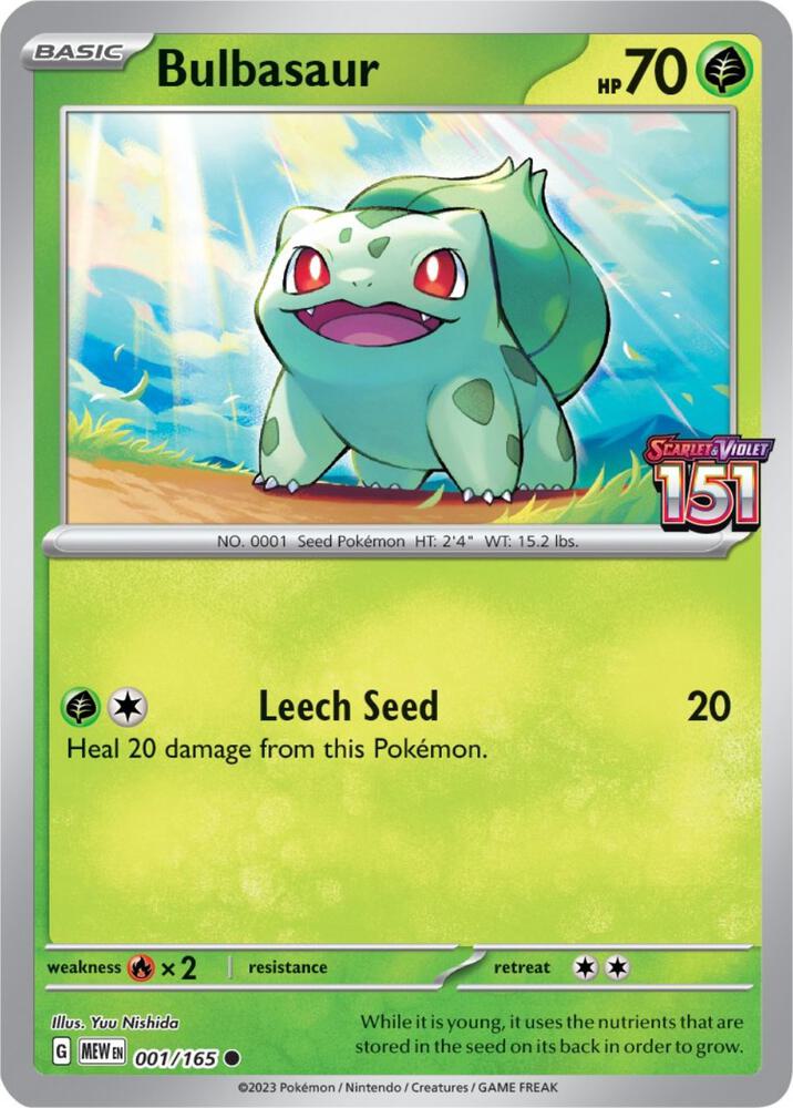 Bulbasaur 001/165 — Miscellaneous Cards & Products (English Pokémon TCG card)