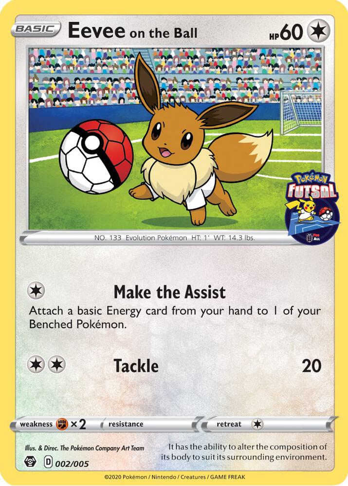 Eevee on the Ball 002/005 — Miscellaneous Cards & Products (English Pokémon TCG card)