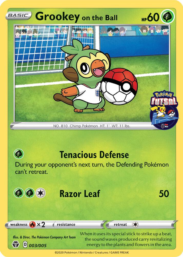 Grookey on the Ball 003/005 — Miscellaneous Cards & Products (English Pokémon TCG card)