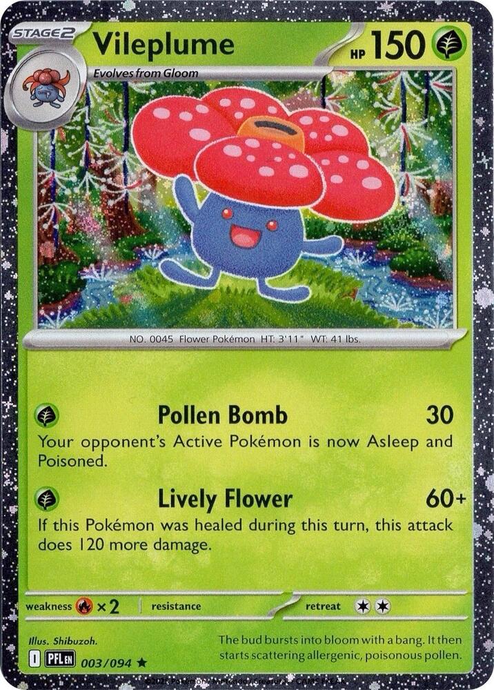 Vileplume (Cosmos Holo) 003/094 — Miscellaneous Cards & Products (English Pokémon TCG card)