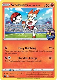 Scorbunny on the Ball 004/005 — Miscellaneous Cards & Products (English Pokémon TCG card)