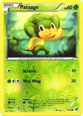 Pansage 007/114 — Miscellaneous Cards & Products (English Pokémon TCG card)