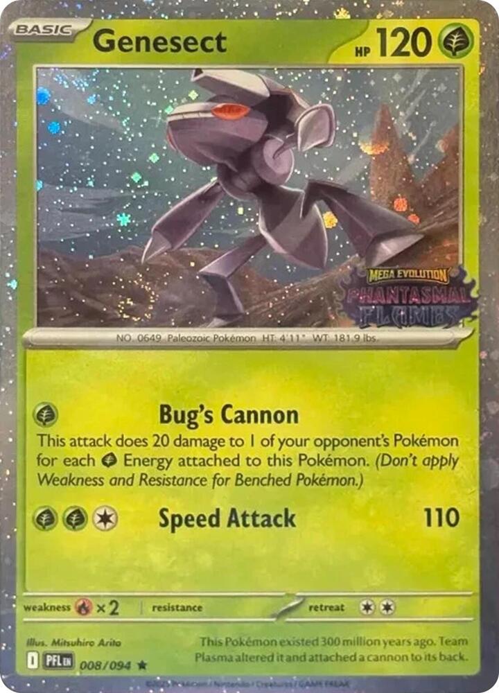 Genesect (Cosmos Holo) (Best Buy Exclusive) 008/094 — Miscellaneous Cards & Products (English Pokémon TCG card)