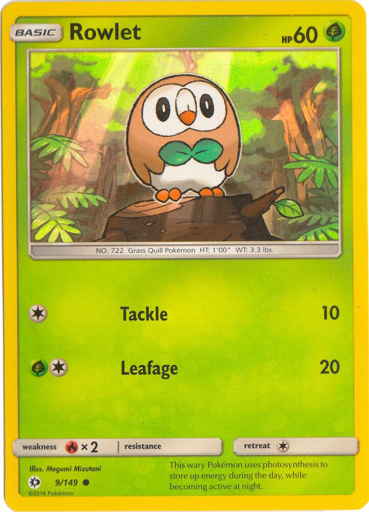 Rowlet 009/149 — Miscellaneous Cards & Products (English Pokémon TCG card)
