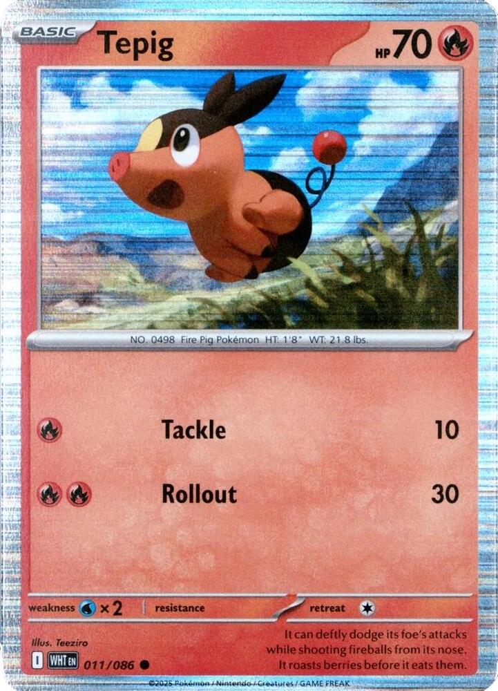Tepig 011/086 — Miscellaneous Cards & Products (English Pokémon TCG card)