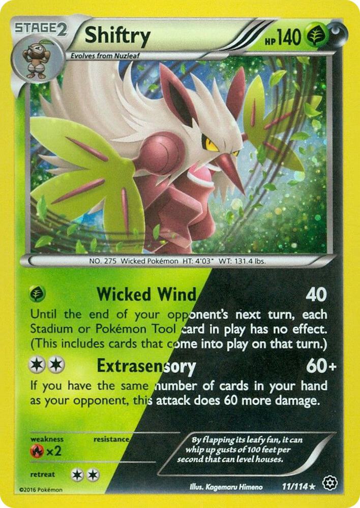 Shiftry 011/114 — Miscellaneous Cards & Products (English Pokémon TCG card)