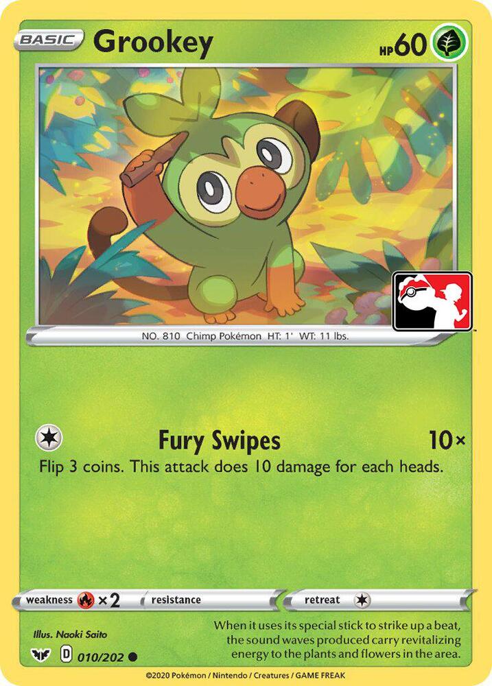 Grookey (Library Exclusive) 011/202 — Miscellaneous Cards & Products (English Pokémon TCG card)