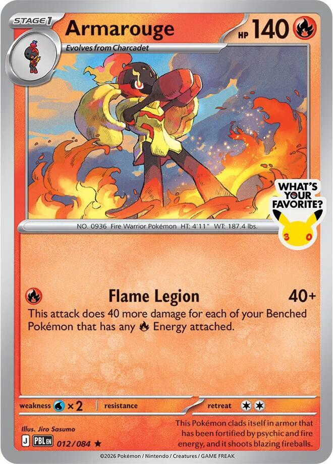 Armarouge (What's Your Favorite Stamp) 012/084 — Miscellaneous Cards & Products (English Pokémon TCG card)