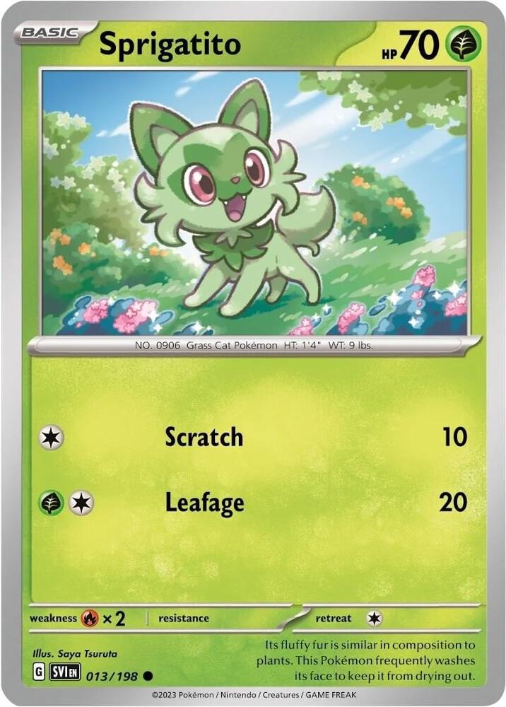 Sprigatito 013/198 — Miscellaneous Cards & Products (English Pokémon TCG card)