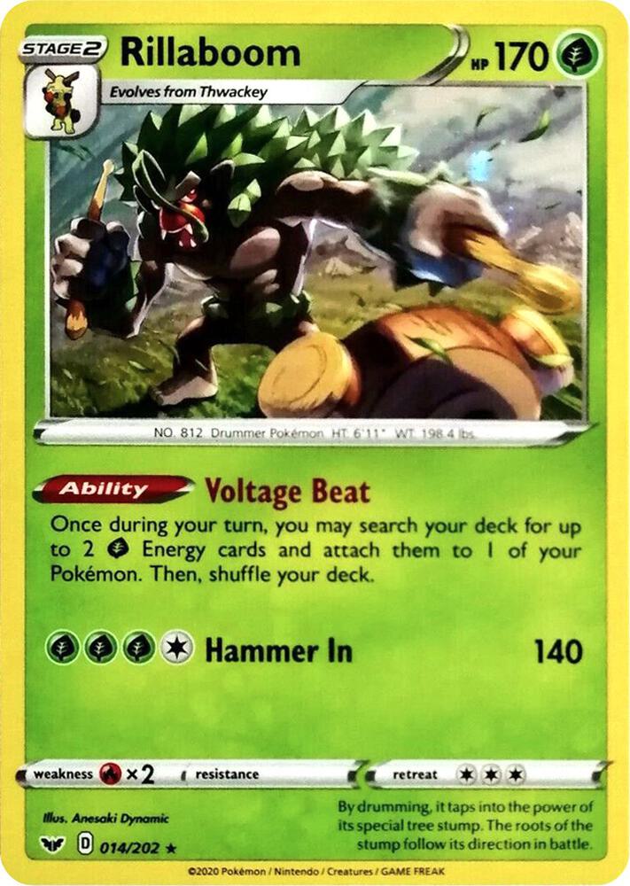 Rillaboom 014/202 — Miscellaneous Cards & Products (English Pokémon TCG card)