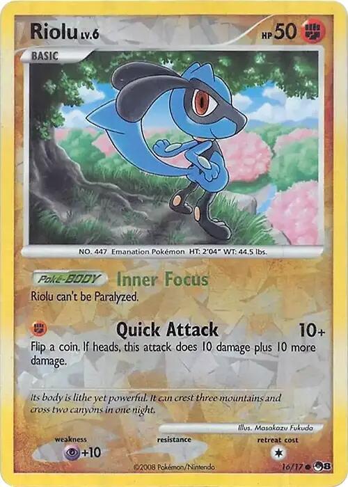 Riolu (Cracked Ice Holo) 016/017 — Miscellaneous Cards & Products (English Pokémon TCG card)