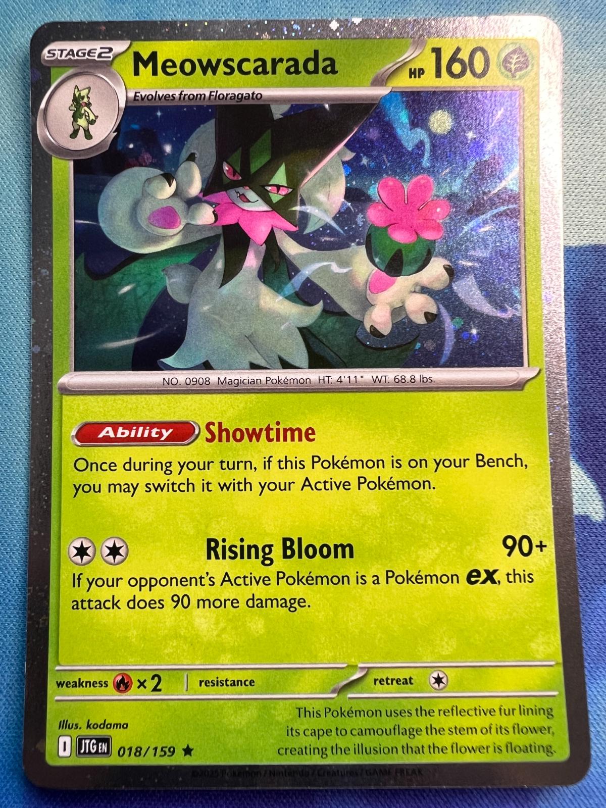 Meowscarada 018/159 — Miscellaneous Cards & Products (English Pokémon TCG card)
