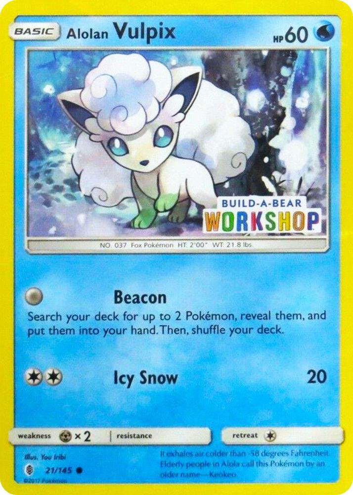 Alolan Vulpix 021/145 — Miscellaneous Cards & Products (English Pokémon TCG card)