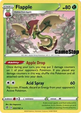 Flapple 022/192 — Miscellaneous Cards & Products (English Pokémon TCG card)