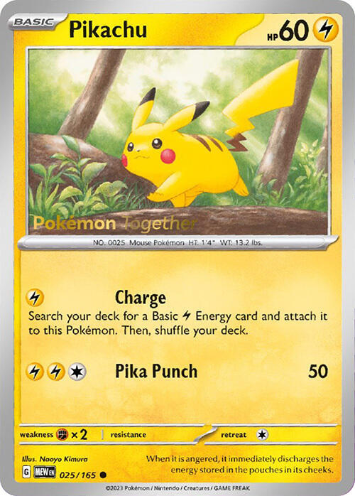 Pikachu 025/165 — Miscellaneous Cards & Products (English Pokémon TCG card)