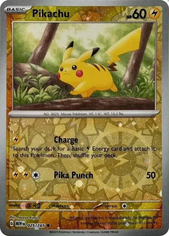 Pikachu 025/165 — Miscellaneous Cards & Products (English Pokémon TCG card)