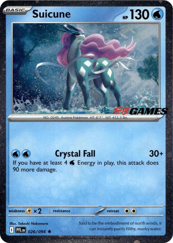 Suicune (EB Games Exclusive) 026/094 — Miscellaneous Cards & Products (English Pokémon TCG card)